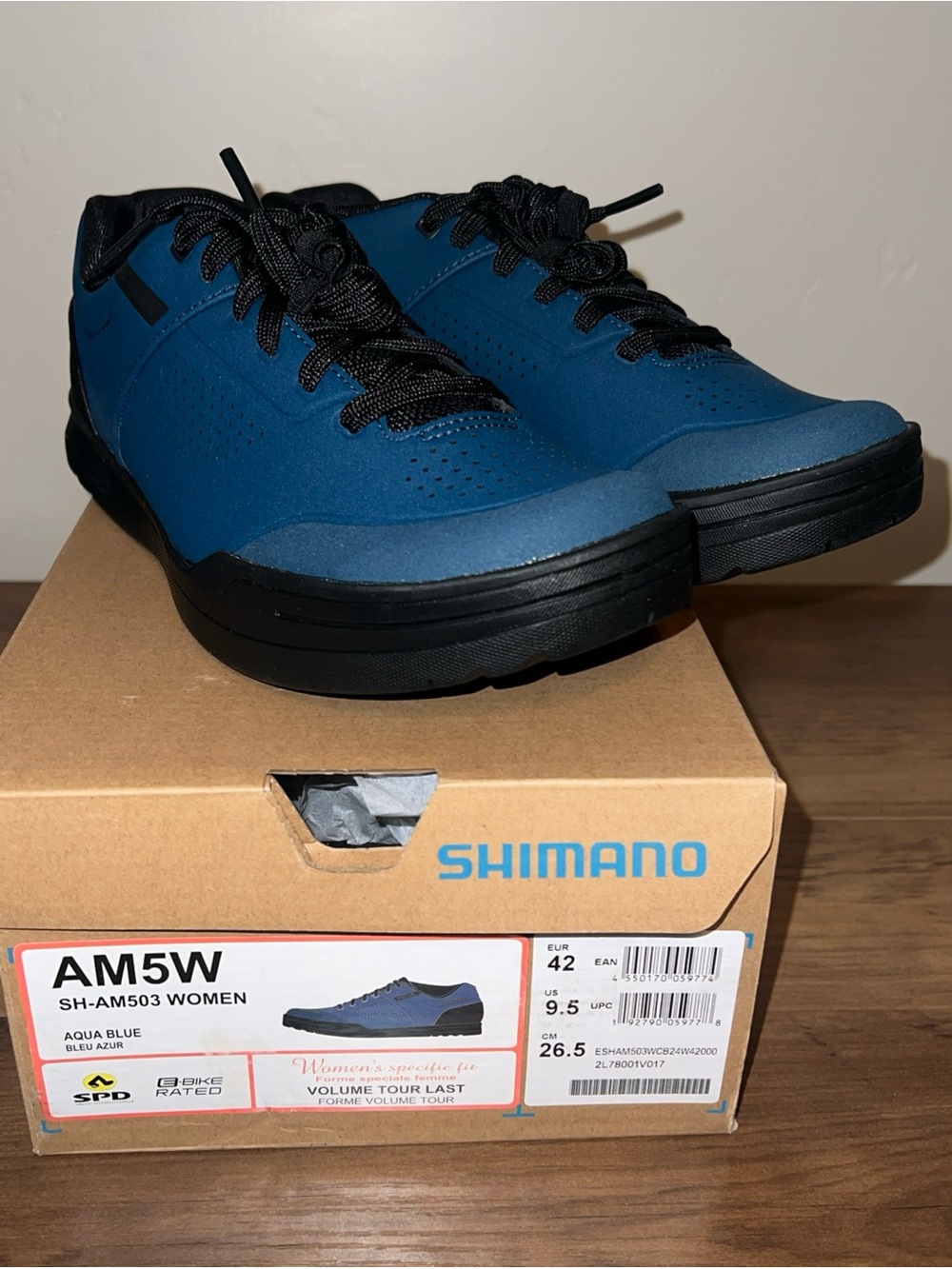 Shimano AM5W Aqua Blue Womens Cycling Shoes